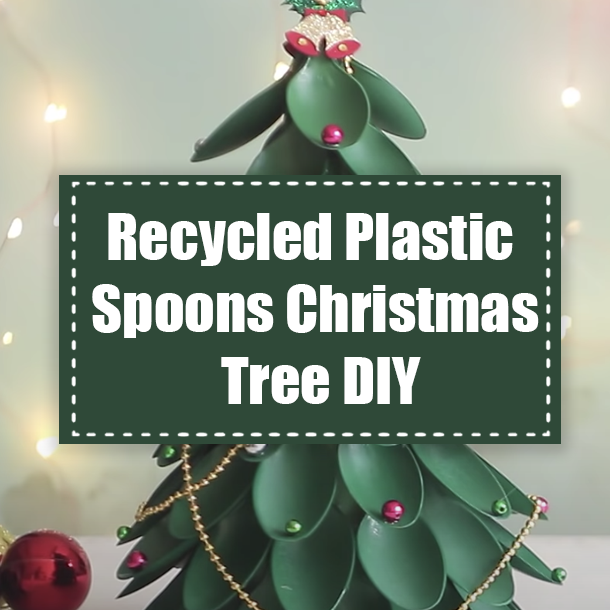 Recycled Plastic Spoons Christmas Tree DIY