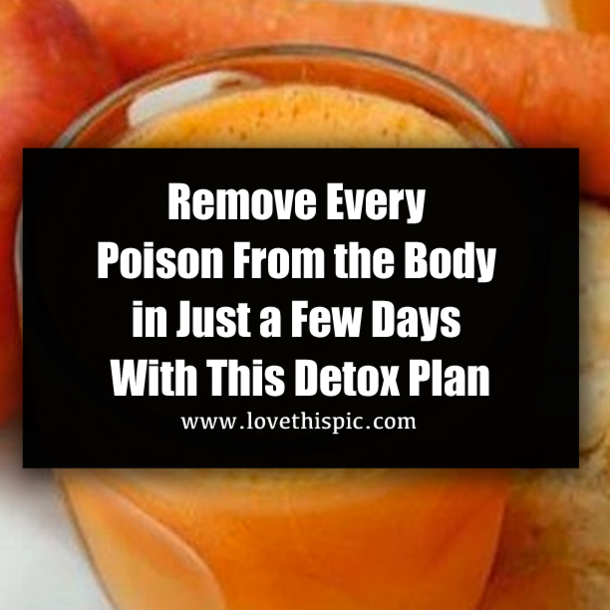 Remove Every Poison From the Body in Just a Few Days With This Detox Plan