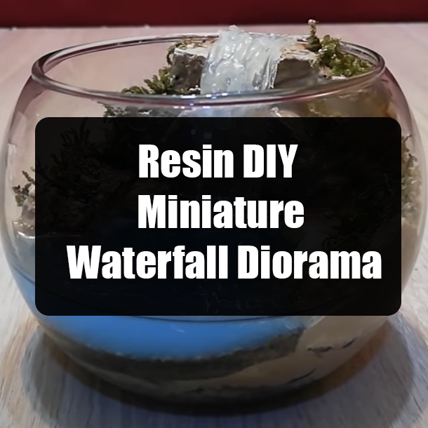 Resin DIY Miniature Waterfall Diorama