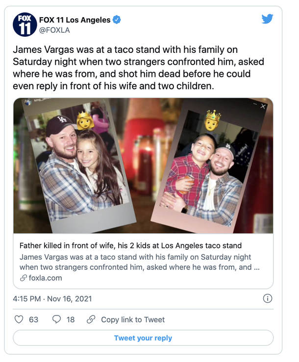 Rest In Peace: Father of two shot dead in front of his children and wife as he picked up food at taco stand - picture 2
