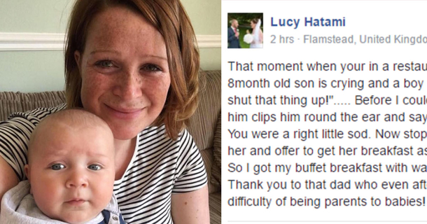 Rude Stranger Tells Mom To “Shut Her Baby Up,” Then Stranger’s Dad Puts Him In His Place - picture 3