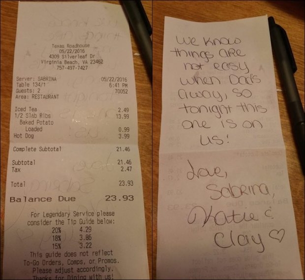 Sailor’s Wife Gets Mysterious Note At Dinner, Then She Sees It’s For Her Son - picture 2