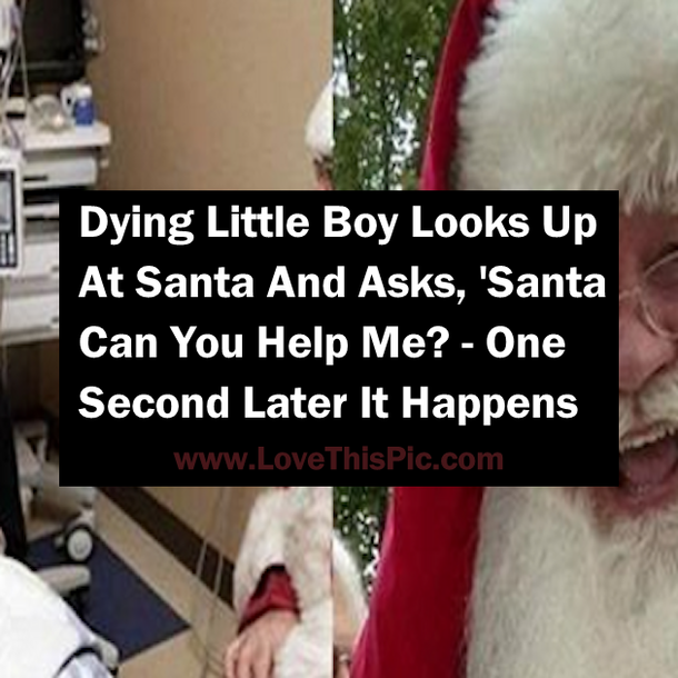 Santa Is Asked To Rush To Hospital. Dying Boy's Question Puts The Entire Internet In Tears