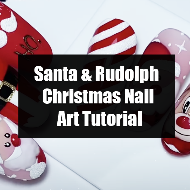 Santa & Rudolph Christmas Nail Art Tutorial