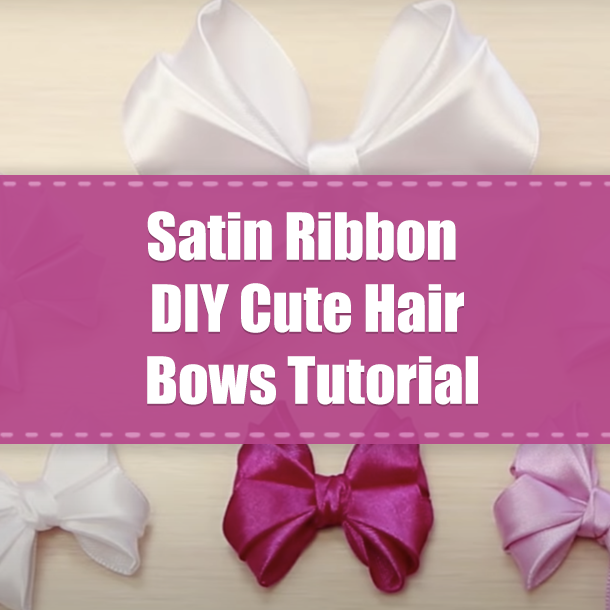 Satin Ribbon DIY Cute Hair Bows Tutorial