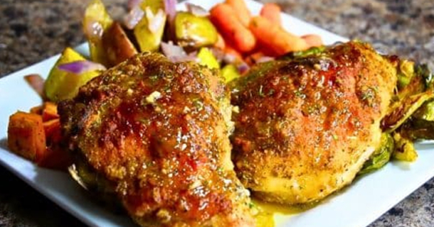 Savory and Easy: DIY Delicious Honey-Mustard Chicken with Roasted Vegetables Recipe! - picture 2