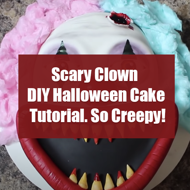 Scary Clown DIY Halloween Cake Tutorial. So Creepy!