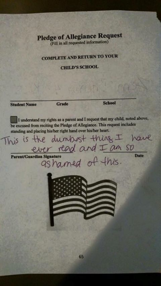School Demands Mom Sign Anti-Flag Form, She Responds With Something Better - picture 3