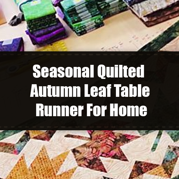 Seasonal Quilted Autumn Leaf Table Runner For Home