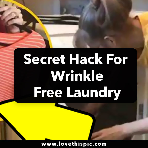 Secret Hack For Wrinkle Free Laundry