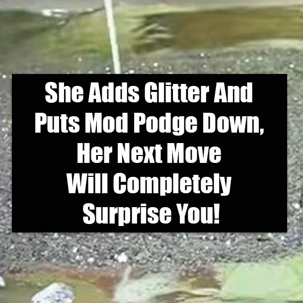 She Adds Glitter And Puts Mod Podge Down, Her Next Move Will Completely Surprise You!