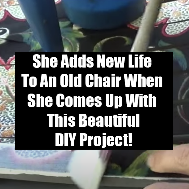 She Adds New Life To An Old Chair When She Comes Up With This Beautiful DIY Project!