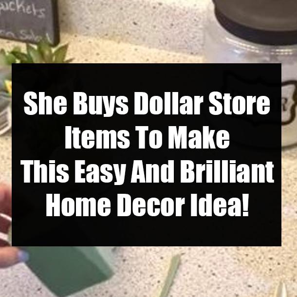 She Buys Dollar Store Items To Make This Easy And Brilliant Home Decor Idea!