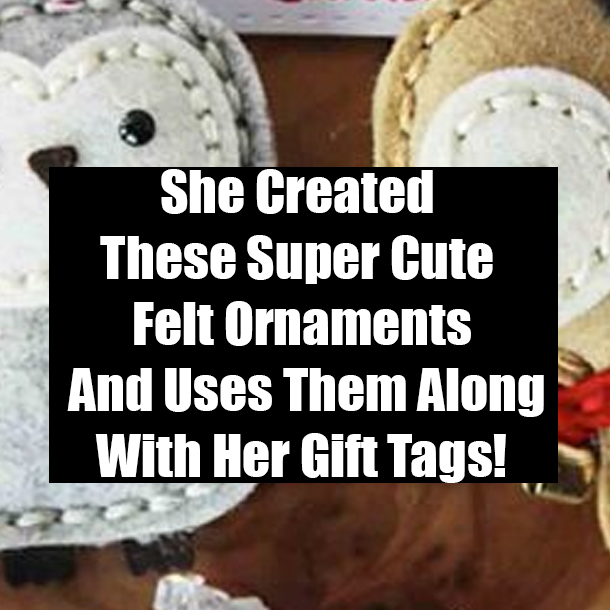 She Created These Super Cute Felt Ornaments And Uses Them Along With Her Gift Tags!