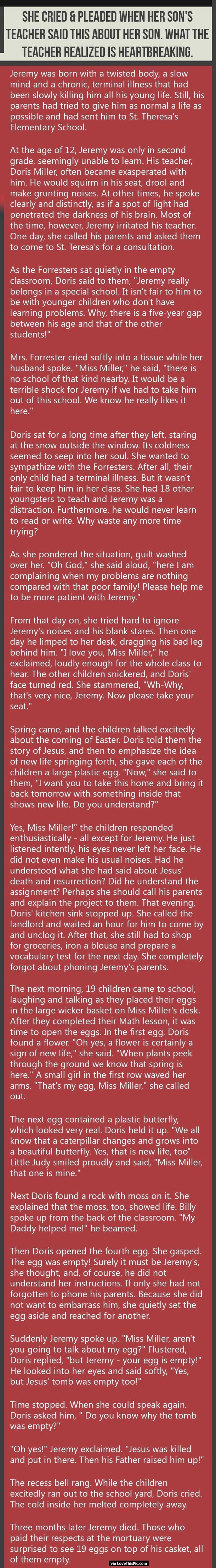 She Cried & Pleaded When Her Son’s Teacher Said This About Her Son. What The Teacher Realized Is Heartbreaking.