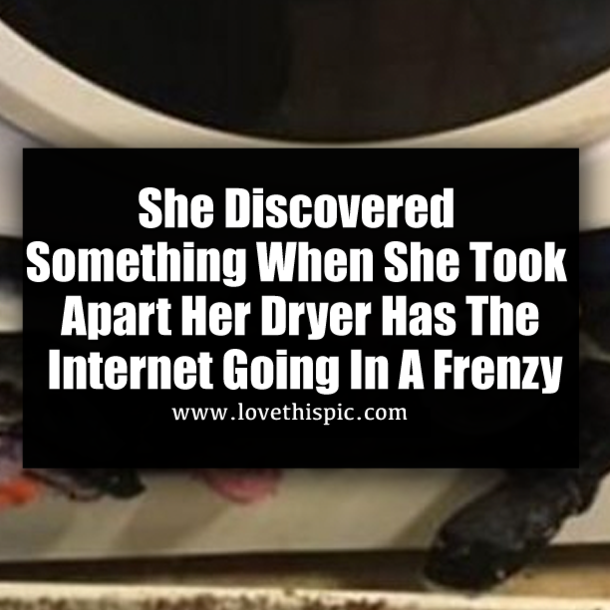 She Discovered Something When She Took Apart Her Dryer Has The Internet Going In A Frenzy