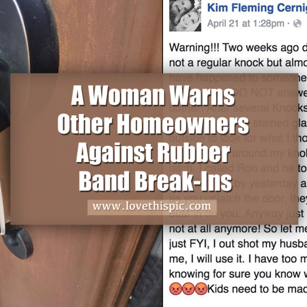 She Found A Rubber Band On Her Door. When Police Arrive, She Realizes The Terrifying Reason