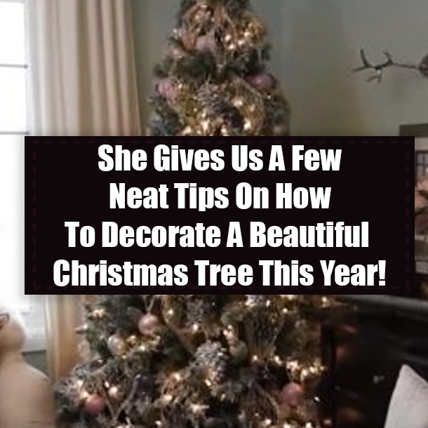 She Gives Us A Few Neat Tips On How To Decorate A Beautiful Christmas Tree This Year!