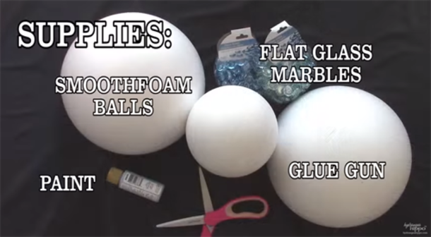 She Glued Marbles To A Foam Ball. What She Makes? WOW! Now She Keeps It Outside And It's Amazing! - picture 2