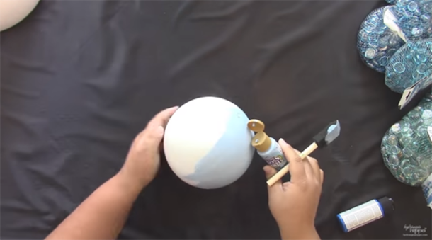 She Glued Marbles To A Foam Ball. What She Makes? WOW! Now She Keeps It Outside And It's Amazing! - picture 3