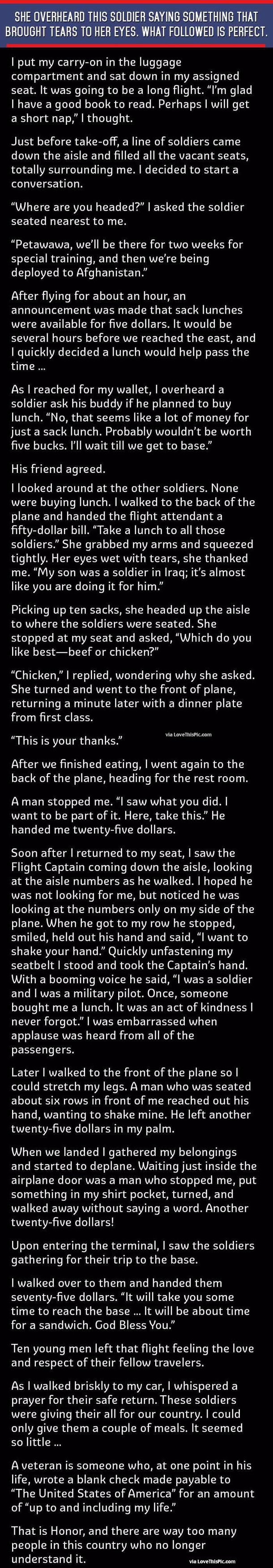 She Overheard This Soldier Saying Something That Brought Tears To Her Eyes But What Followed Is Perfect