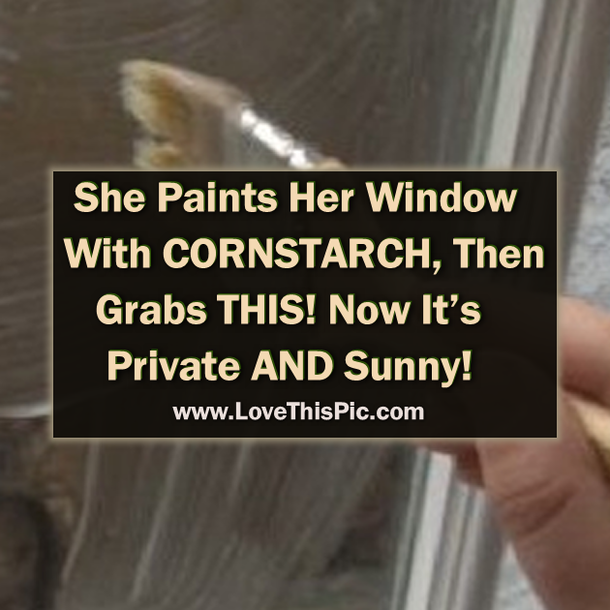 She Paints Her Window With CORNSTARCH, Then Grabs THIS! Now It’s Private AND Sunny!