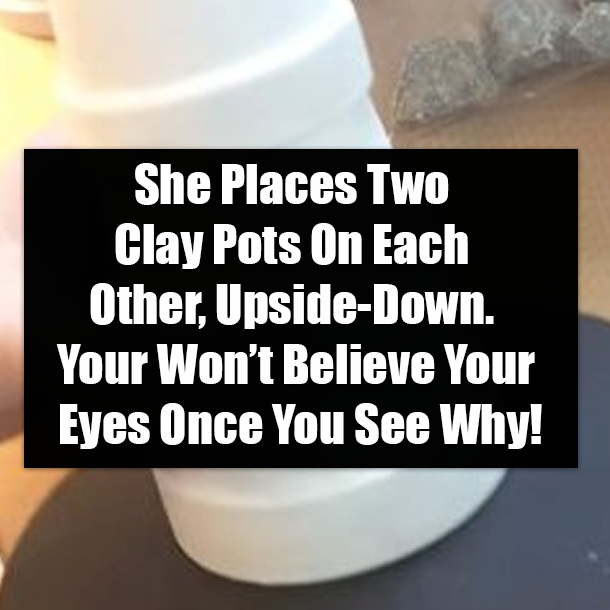 She Places Two Clay Pots On Each Other, Upside-Down. Your Won’t Believe Your Eyes Once You See Why!