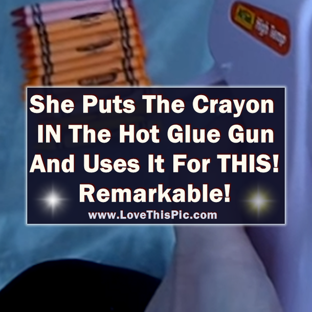 She Puts Crayons Into A Hot Glue Gun And Uses It For THIS... AMAZING!
