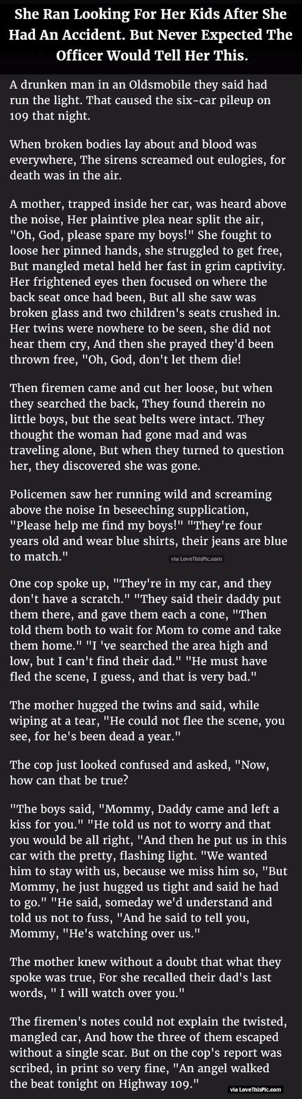 She Ran Looking For Her Kids After She Had An Accident But Never Expected The Officer Would Tell Her This