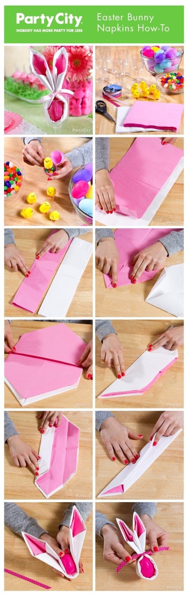 She Started By Folding A Napkin In Half. Moments   Later? Wow! Perfect For Easter. - picture 7