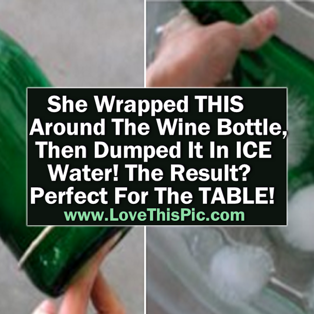 She Took An Empty Wine Bottle, Wrapped It In THIS, And Dumped It In Water. When She's Finished... AMAZING!