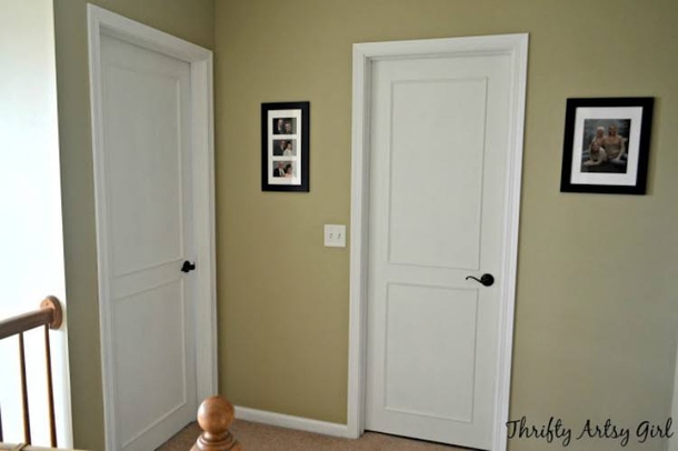 She Was Sick Of The Look Of These Cheap, Wooden Doors So She Transformed Them With Just A Few Dollars - picture 2