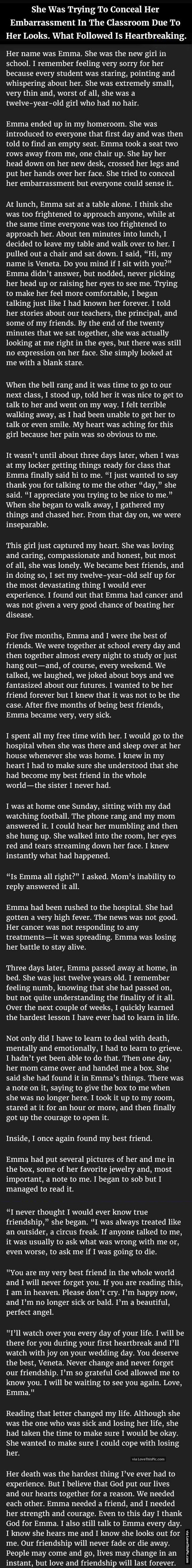 She Was Trying To Conceal Her Embarrassment In The Classroom Due To Her Looks. What Followed Is Heartbreaking.