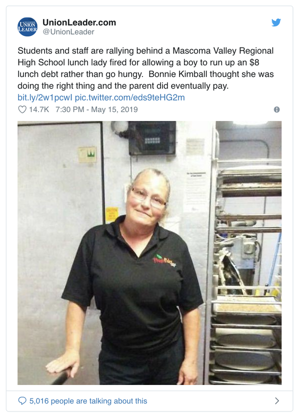 Shocking: Lunch lady was fired for feeding child who couldn’t pay - picture 3