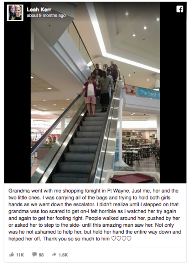 Shoppers Shove G’ma, Tell Her To Get Out Of Way. Then She Feels Someone Grab Her Hand… - picture 3