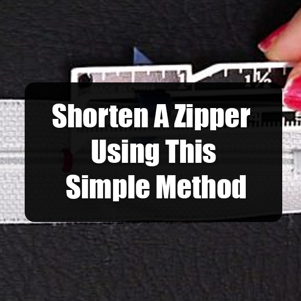 Shorten A Zipper Using This Simple Method