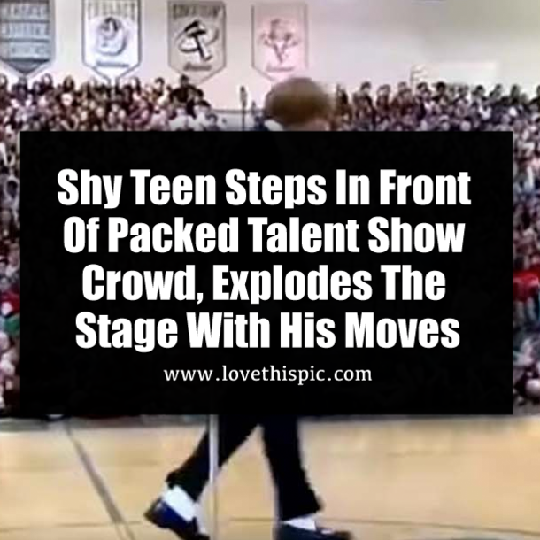 Shy Teen Steps In Front Of Packed Talent Show Crowd, Explodes The Stage With His Moves