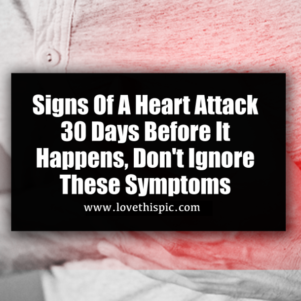 Signs Of A Heart Attack 30 Days Before It Happens, Don't Ignore These Symptoms