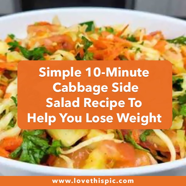 Simple 10-Minute Cabbage Side Salad Recipe To Help You Lose Weight