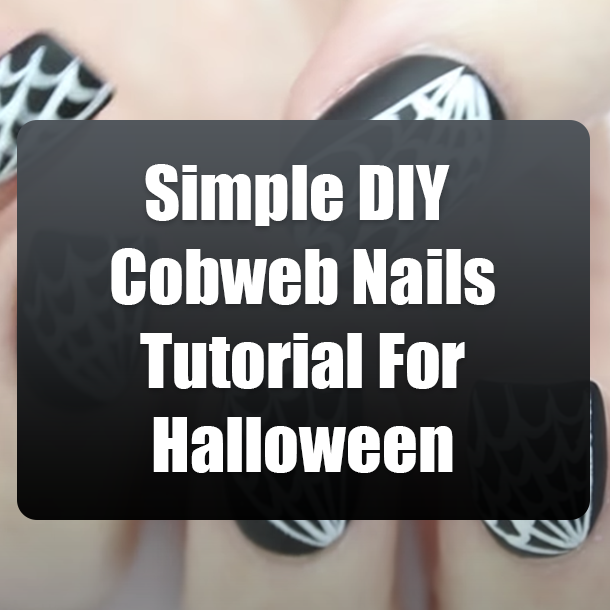 Simple DIY Cobweb Nails Tutorial For Halloween