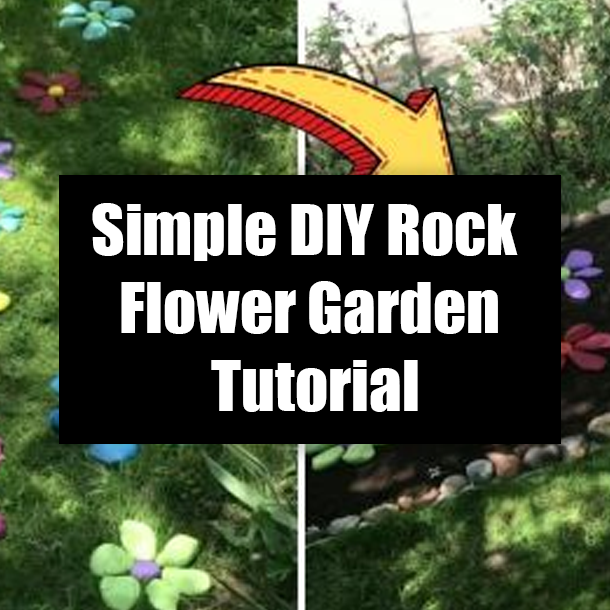 Simple DIY Rock Flower Garden Tutorial