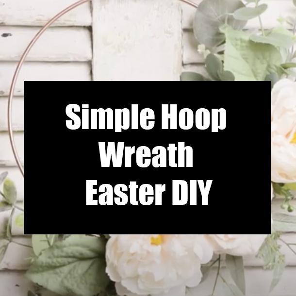 Simple Hoop Wreath Easter DIY