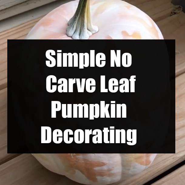 Simple No Carve Leaf Pumpkin Decorating