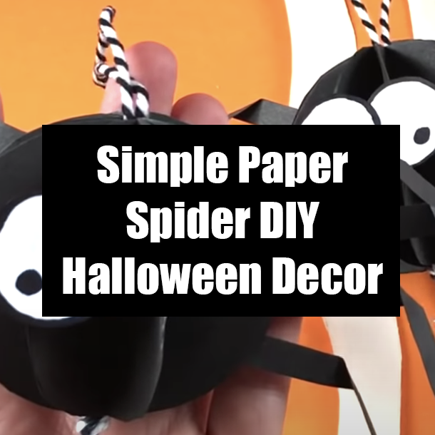 Simple Paper Spider DIY Halloween Decor