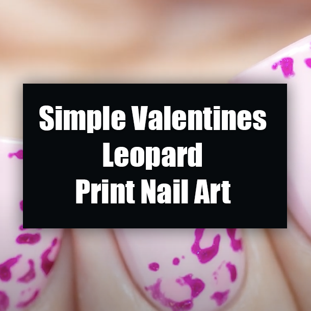Simple Valentines Leopard Print Nail Art