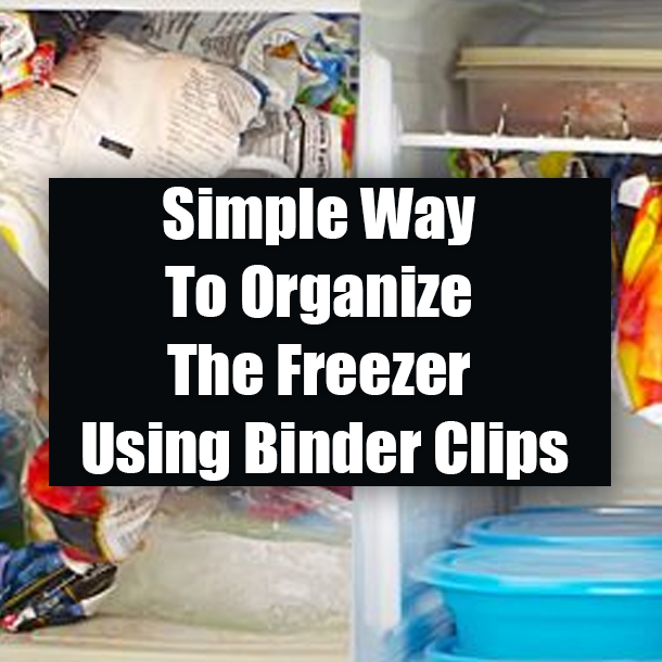 Simple Way To Organize The Freezer Using Binder Clips