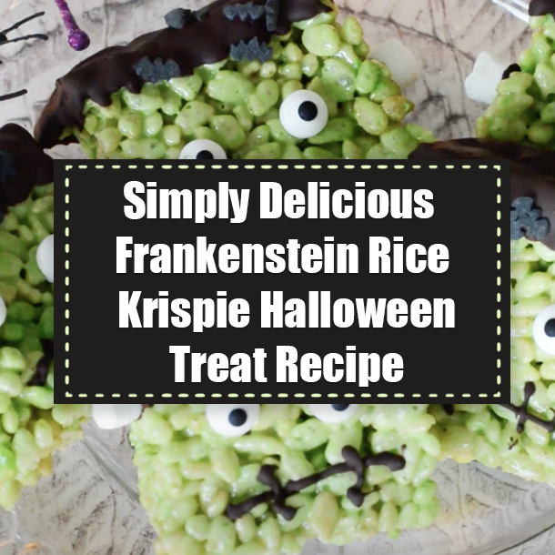 Simply Delicious Frankenstein Rice Krispie Halloween Treat Recipe