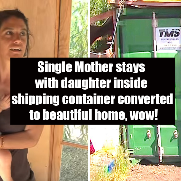 Single Mother stays with daughter inside shipping container converted to beautiful home, wow!
