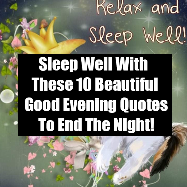 Sleep Well With These 10 Beautiful Good Evening Quotes To End The Night!
