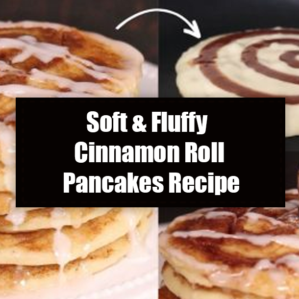 Soft & Fluffy Cinnamon Roll Pancakes Recipe